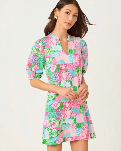 Lilly Pulitzer Carey Mini Dress In Crazy Quilt In Multi