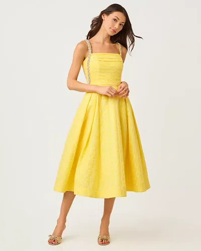 Lilly Pulitzer Carlina Beaded Midi Dress In Yellow