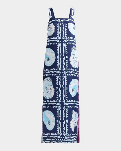 Lilly Pulitzer Casandra Seashell-print Maxi Dress In Multi