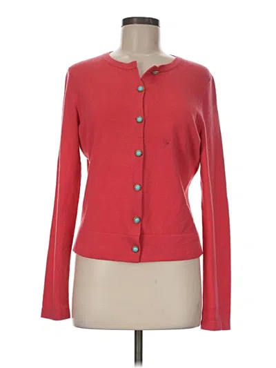 Pre-owned Lilly Pulitzer Cashmere Cardigan Sweater In Red