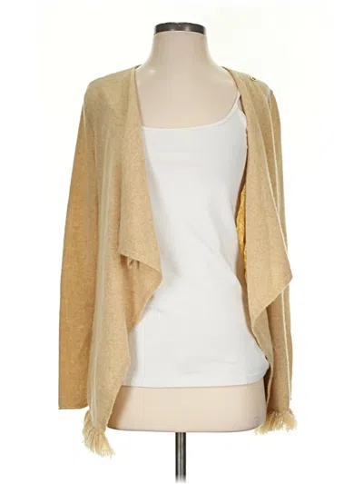 Pre-owned Lilly Pulitzer Cashmere Cardigan Sweater In Tan
