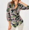 Lilly Pulitzer Casia Tunic In Onyx Pb Anniversary Toile In Green