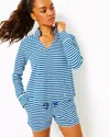 Lilly Pulitzer Cassi Popover In Barton Blue St. Tropez Stripe