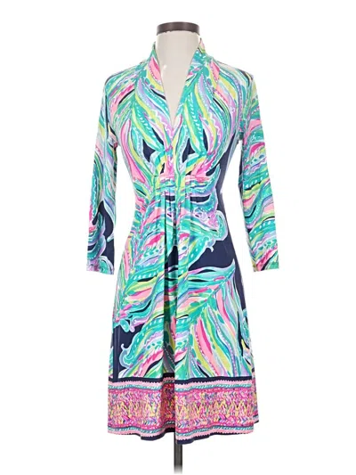 Pre-owned Lilly Pulitzer Casual Dress In Teal