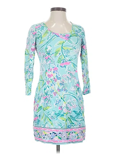 Pre-owned Lilly Pulitzer Casual Dress In Teal