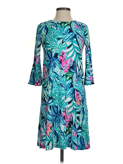 Pre-owned Lilly Pulitzer Casual Dress In Teal