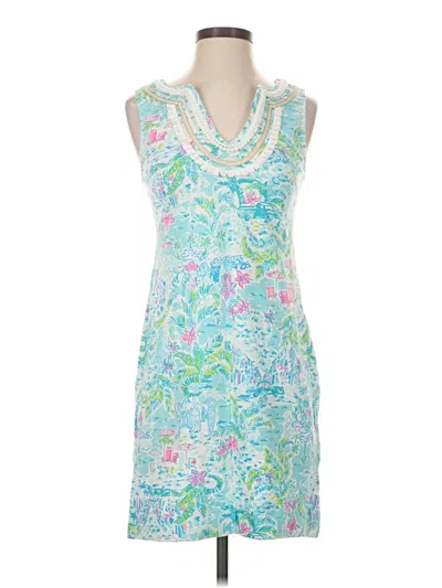 Pre-owned Lilly Pulitzer Casual Dress In Teal