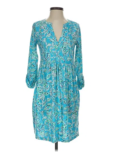 Pre-owned Lilly Pulitzer Casual Dress In Teal