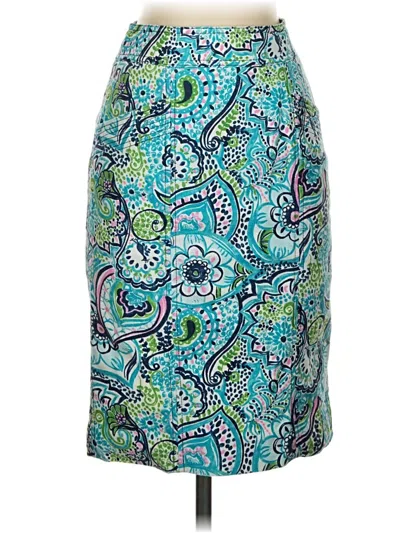 Pre-owned Lilly Pulitzer Casual Skirt In Teal