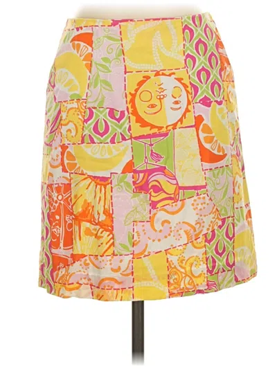 Pre-owned Lilly Pulitzer Casual Skirt In Yellow
