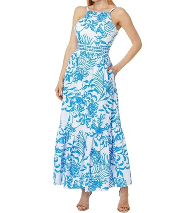 Lilly Pulitzer Charlese Cotton Halter Maxi Dress In Resort White