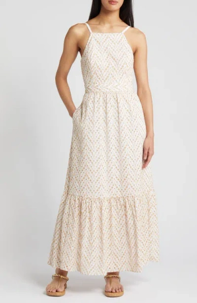 Lilly Pulitzer ® Charlese Eyelet Tiered Cotton Maxi Dress In Sand Bar Mermaid Tail