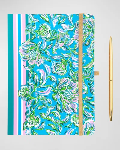 Lilly Pulitzer Chick Magnet Journal With Pen In Blue