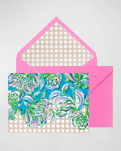 Lilly Pulitzer Chick Magnet Notecard Set In Green