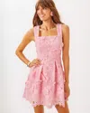 Lilly Pulitzer Cindy Skirted Lace Romper In Pink Muse Passion Flower 3d Lace