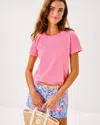 Lilly Pulitzer Clairmont Crochet Trimmed Knit Top In Pink