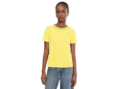 Lilly Pulitzer Clairmont Pearl Knit Top In Yellow