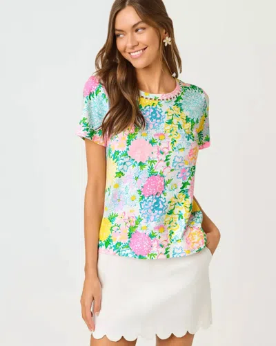 Lilly Pulitzer Clairmont Pearl Knit Top In Multi Lilly Garden
