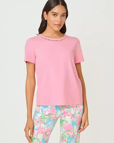 Lilly Pulitzer Clairmont Pearl Knit Top In Pink