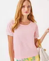 Lilly Pulitzer Clairmont Ric Rac Trimmed Knit Top In Pink Muse