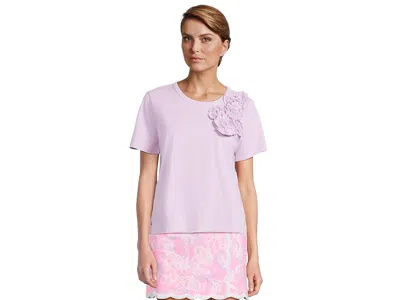 Lilly Pulitzer Clairmont Rosette Knit Top In Purple
