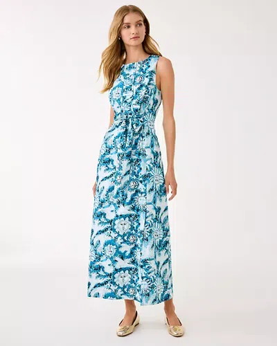 Lilly Pulitzer Clarajane Stretch Maxi Shift Dress In Blue