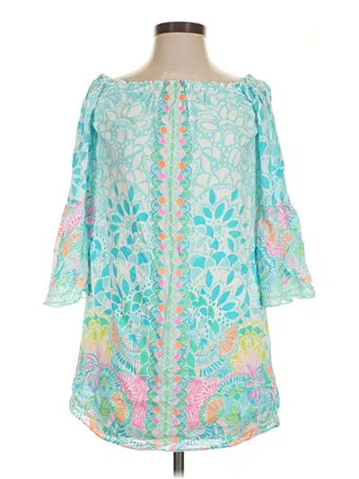 Pre-owned Lilly Pulitzer Cocktail Dress In Teal