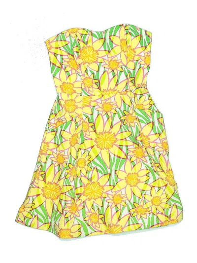 Pre-owned Lilly Pulitzer Cocktail Dress In Yellow