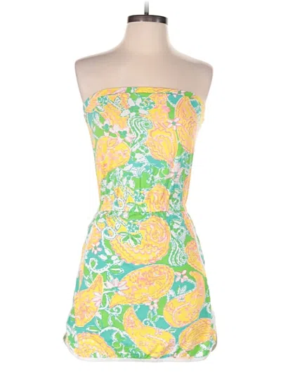Pre-owned Lilly Pulitzer Cocktail Dress In Yellow