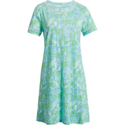 Lilly Pulitzer Cody Short Sleeve Dress In Day Dream Blue Throw Me A Line