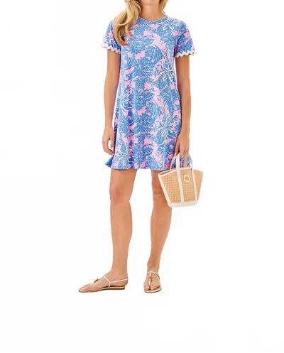 Lilly Pulitzer Cody Short Sleeve Dress In Conch Shell Pink Up Scale In Multi