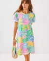 Lilly Pulitzer Cody Short Sleeve Dress In Multi Bright Delight Patch