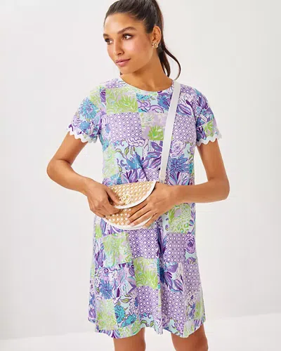 Lilly Pulitzer Cody Short Sleeve Dress In Multi Juicy Story Patch