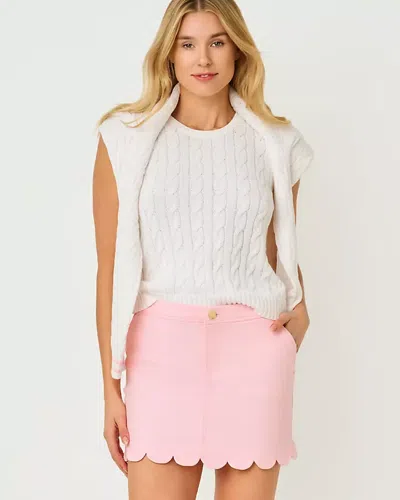 Lilly Pulitzer Colette Denim Skort In Pink