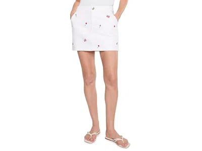 Lilly Pulitzer Colette Denim Skort Women's Skirt Resort White Its A 250th Celebration Embroidery: 2