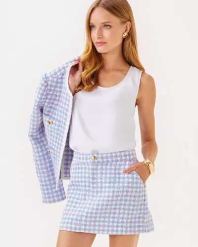 Lilly Pulitzer Colette Mini Skort In Bluette Tidepool Boucle