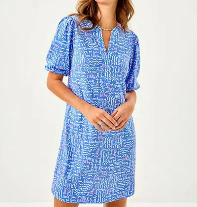 Lilly Pulitzer Colson Mini Dress In Sunwashed Blue