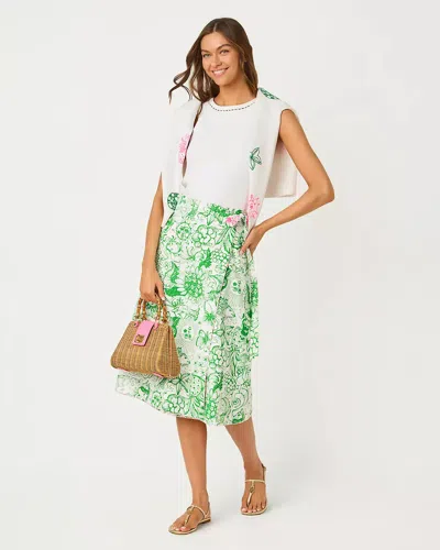 Lilly Pulitzer Constance Reversible Midi Wrap Skirt In Blue