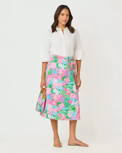 Lilly Pulitzer Constance Reversible Midi Wrap Skirt In Pink