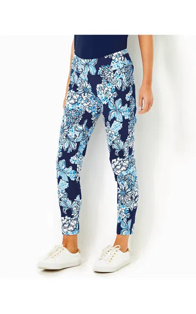 Lilly Pulitzer Corso Low Tide Pant In Navy Bouquet All Day Golf