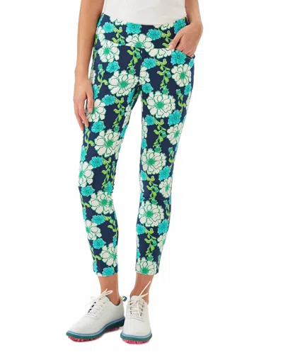 Lilly Pulitzer Corso Pant In Low Tide Navy Go Big Golf In Green