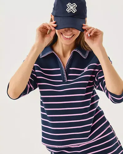 Lilly Pulitzer Corvaya Terry Pullover In Blue