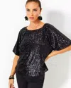 Lilly Pulitzer Cressida Sequin Knit Top In Noir Treasure Box Sequin Knit