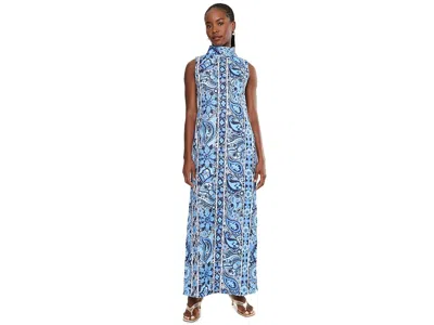 Lilly Pulitzer Daisee Maxi Shift Dress Women's Dress Low Tide Navy The Casbah Engineered Knit Maxi Shift: Xl, Cotto In Black