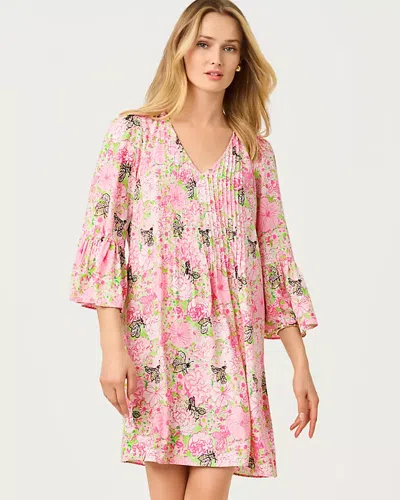 Lilly Pulitzer Danika Tunic Mini Dress In Pistachio Macaron Bees Knees In Pink