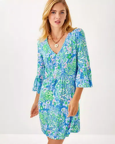 Lilly Pulitzer Danika Tunic Dress In Sunwashed Blue Plumes In Bloom