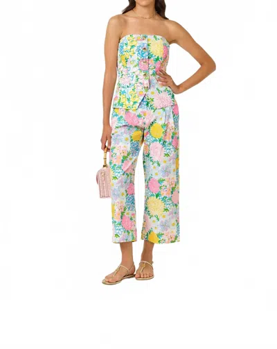 Lilly Pulitzer Danneel Strapless Top In Multi Lilly Garden