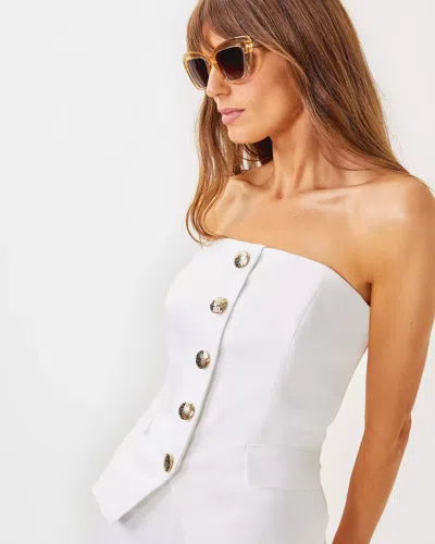Lilly Pulitzer Danneel Strapless Top In Resort White