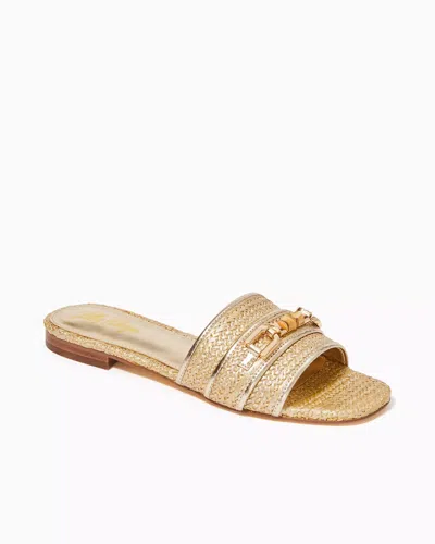 Lilly Pulitzer Dayna Sandal In Gold Metallic