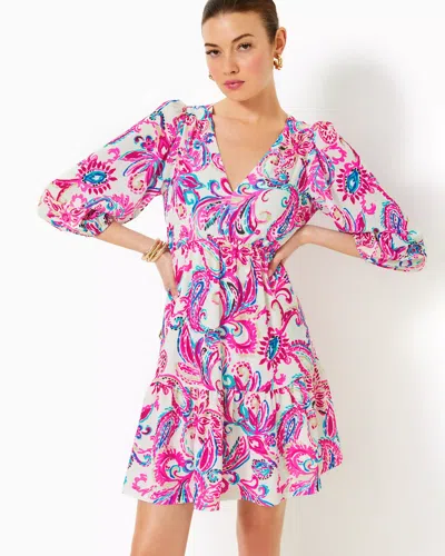 Lilly Pulitzer Deacon Dress In Coconut Flitting About